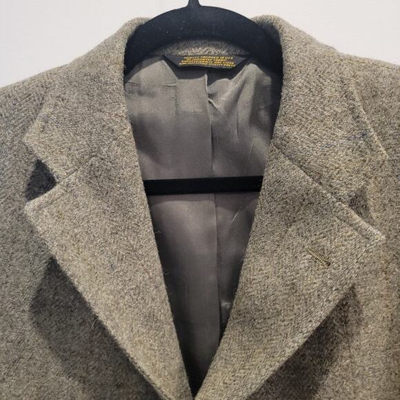 J Press Blazer Wool Sport Coat Men's Sz 41S Herringbone Tweed Brown - Picture 2 of 16